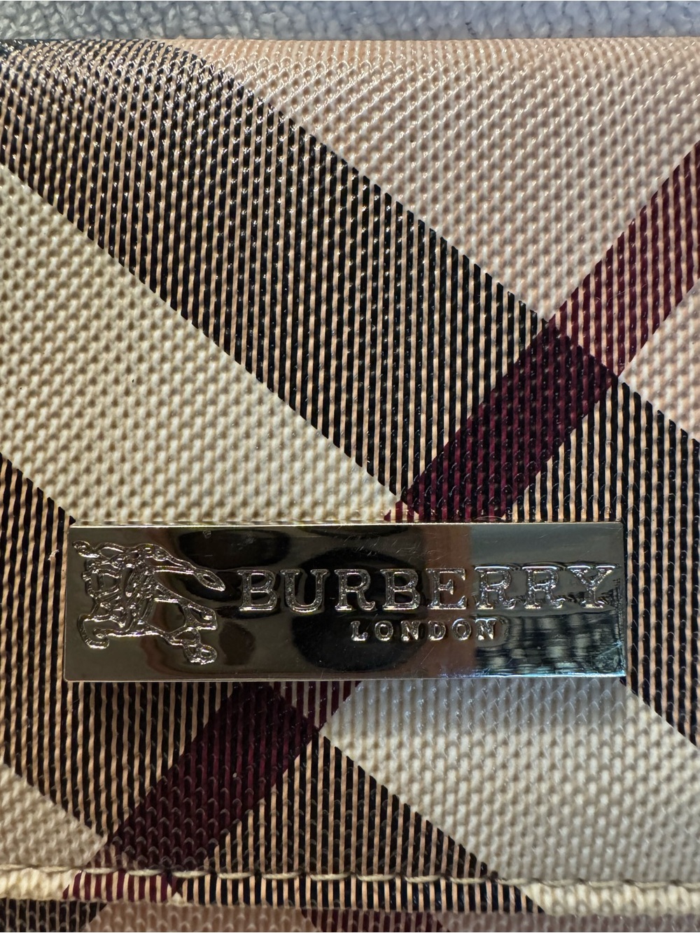 Burberry Plaid Foldover Clutch in Beige, Tan and Black - Picture 4 of 4
